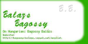 balazs bagossy business card